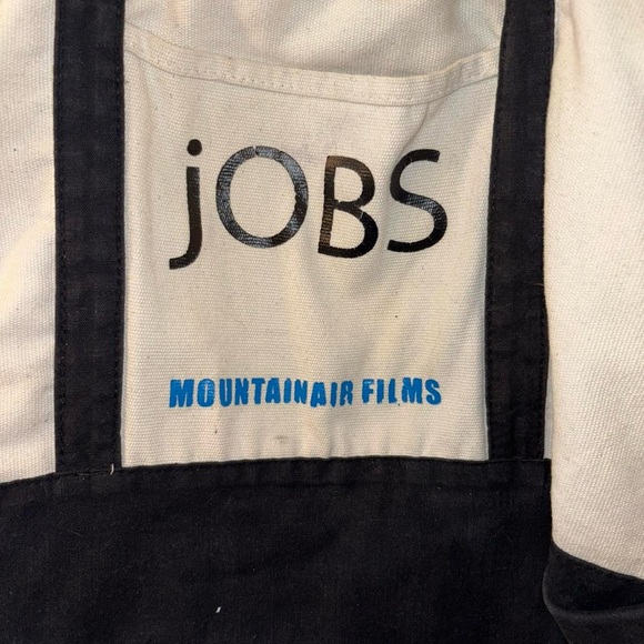 Jobs Ashton Kutcher Canvas Tote Bag with Black Straps - Picture 2 of 7